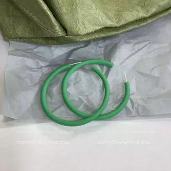 Niche Style Colorful Internet Popular Female Big Ear Ring Big Green Circle