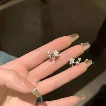Niche Style Exquisite XINGX Women s Design Sense Earrings Pearl Pearl Star Stud Earrings
