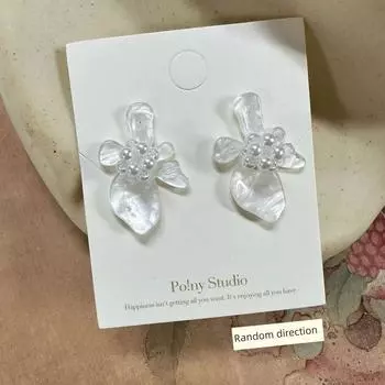 Niche Style Flower Fancy Bridal Pearl Acrylic 3884A Snow Flower Silver Needle