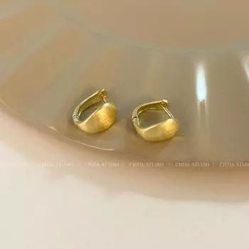 Niche Style Retro Matte Best Selling Autumn Women s Metal Brushed Gold