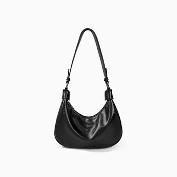Niche Style Retro Underarm Bag Female 2024 New Arrival Fashion Large Capacity Shoulder Work Clothing Autumn and Winter Wild Crossbody Bag Female Black