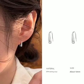 Niche Style Sterling Silver Best Selling Women s Water Drop Fancy Ear Studs Small pair