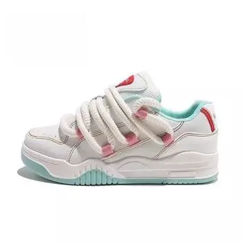 Niche thick baseplate shoes spring and summer 2025 new lace-up sports and leisure little white shoes women s shoes couples the same style 35 светло-серый