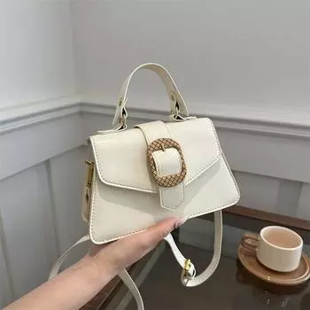 Niche trend small square bag women s 2024 new retro foreign style messenger bag casual simple shoulder bag women s bag белый