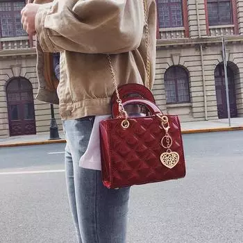 Niche трендовая цепочка портативная женская сумка 2024 новая модная сумка-мессенджер алмазная универсальная женская фактурная сумка белый