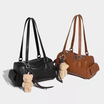 Ниша универсальная одноплечевая подвеска в виде куклы-медведя для боулинга, вместительная переносная сумка Boston коричневый