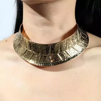 Нишевая широкая версия металлической дуги гладкое ожерелье, легкая роскошная высококачественная персонализированная универсальная цепочка на шею