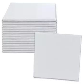 Nicheez Mini Canvas Board Square Lightweight Art Supplies Oil Painting Watercolor Painting Acrylic Painting Set of 20 (15см)