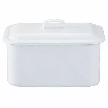 Nichi Nichi Tools эмалированный контейнер для хранения прямоугольная канистра для риса 2 кг ящик для хлеба сделано в Японии белый белый