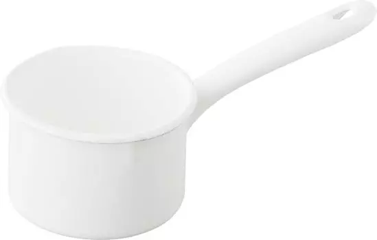 Nichi Nichi Tools Noda Enamel Pot Milk Pan Gas Fire Only Made in Japan White 10cm One-handed YN-M10 белый
