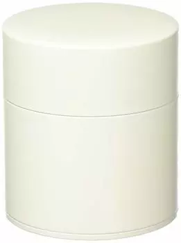 Nichi Nichi Tools Tea Caddy Painted Can Flat 150g Steel Made in Japan Eggshell White