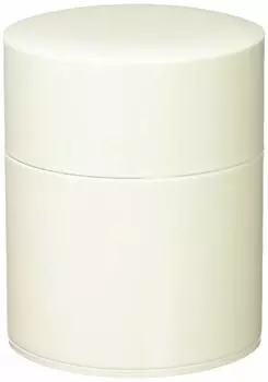 Nichi Nichi Tools Tea Caddy Painted Can Flat 200g Steel Made in Japan Eggshell White