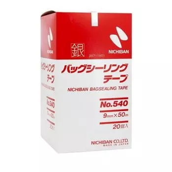 Nichiban Bag Sealing Tape 20 rolls 9mm x 50m Silver 540SL No.540