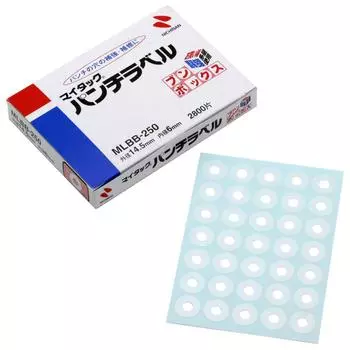 Nichiban MiTac Punch Этикетка Пробивное Уплотнение Для Армирования Отверстий 80 Листов Белый MLBB-250