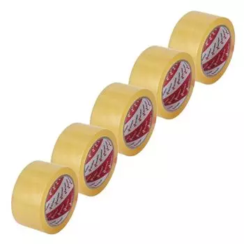 Nichiban Packaging Transparent Tape Carton Tape 5 Rolls Width 50mm x 50m Roll 640PF50-5P