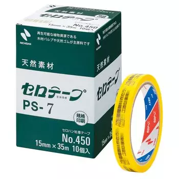 Nichiban Sellotape 10 рулонов Лента для магазинов 15 мм x 35 м Cat PS7-10P