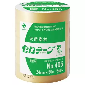 Nichiban Sellotape большого объема, тип Plant 24 мм x 50 м x 50, 5 рулонов, упаковка № 405 405-24