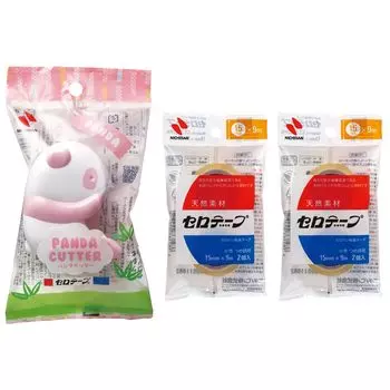 Nichiban Sellotape Panda Tape Cutter сменный маленький рулон с 4 рулонами белый розовый и CT15PAWP-S2PN2P