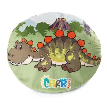 NICI Plush Dino Reversible Round Cushion Fosilly 32cm x 26cm