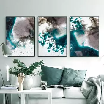 Nicjoy Абстракция Синий Зеленый Текстура Настенная Живопись Печать Искусство Плакат Картина Холст Картины Плакат Печать Картины для Гостиной Домашний Декор 20x30cm красный