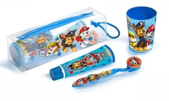 Nickelodeon Paw Patrol Travel Dental Set Детский набор для ухода за зубами 6 лет+ TU прозрачный