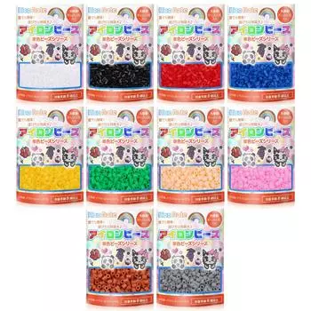 NicoRate Iron Beads Single Color Refill and Standard 10 Color Large Capacity with Zipper Divided into Approximately 1000 Beads Each Total of