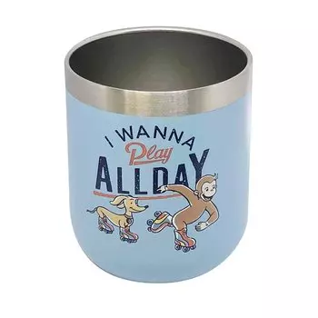 Nicott CG Stainless Tumbler Roller Skates Curious George Goods Tumbler Cold Insulation Heat Insulation [Curious George] LIC-0294