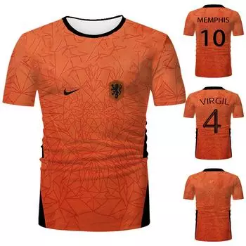 Нидерланды 2020 2021 выездная футбольная майка Camisa Futebol Holanda мужская форма футбольные майки L оранжевый