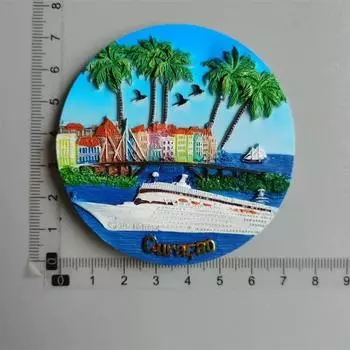 Нидерланды Кюрасао Туристические сувениры Подарок Стерео Смола Магнитные наклейки на холодильник 3D Магниты-ящерицы для холодильников