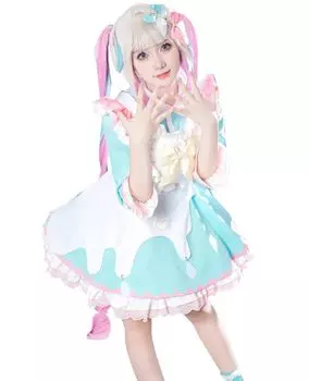 Nidiga Косплей Косплей JK Maid Streamer Chouzetsu Косплей Ame Косплей Костюм NEEDY GIRL OVERDOSE Костюм для мероприятия Хэллоуин Школьный фестиваль Костюм