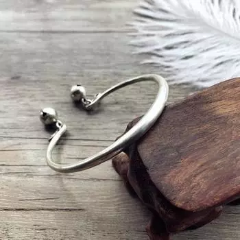 Nie Xiaoqian handmade retro Miao silver bell bracelet with sound female simple anklet anklet antique jewelry