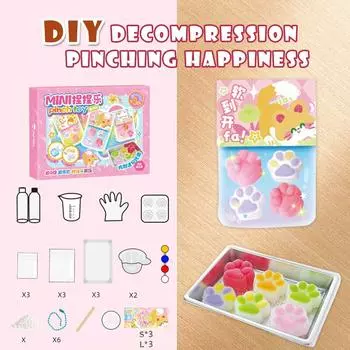 Nieniele Handmade DIY Cat Cheese Taiyaki Материал Упаковка Набор Игрушка для снятия стресса One Size красный