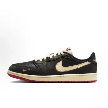 Nigel Sylvester x Air Jordan 1 Low OG Better With Time Унисекс Кроссовки Кремовый Черный Муслин IB8958-001 36.5