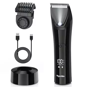 NigerNile Body Electric VIO для мужчин 2024 инновационный 20 уровней регулируемый светодиод IPX6 для влажной и сухой ванны замок USB свет зарядная подставка блеск чёрный