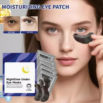 Night Eye Mask Patches Improve Eye Bags And Dark Circles. Collagen Gel Eye Masks ,30ml 6 Pairs One Size белый