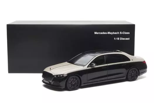 Night Series 2023 Mojave Black масштабная готовая мини-машина 820140 [Почти настоящая] Mercedes-Maybach S-Class - - Серебро/Оникс 1/18 литье под давлением