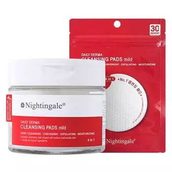 Nightingale Daily Derma Cleansing Pad Mild 70 листов + 10 листов, 1 комплект