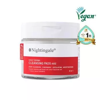 Nightingale Daily Derma Cleansing Pad Мягкий (70 листов), Корея очищение