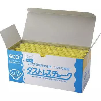 Nihon Rikagaku Dustless Chalk Yellow 72 pieces DCC-72-Y