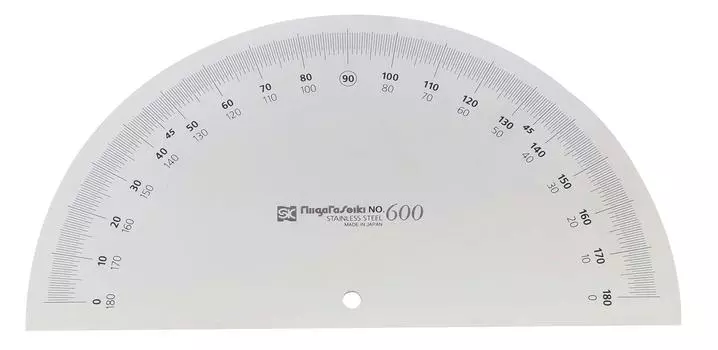 Niigata Seiki SK Made in Japan Protractor Silver Finish No.192-300 PRT192-300S