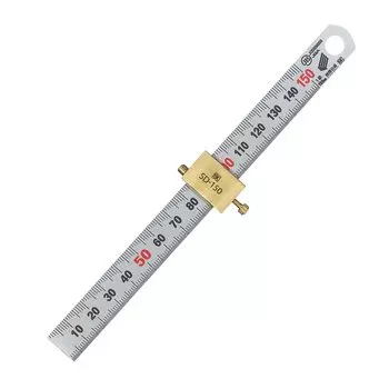 Niigata Seiki SK Made in Japan Silver Scale Kaidan Scale with Dips 150mm JIS Standard SV-150DKD