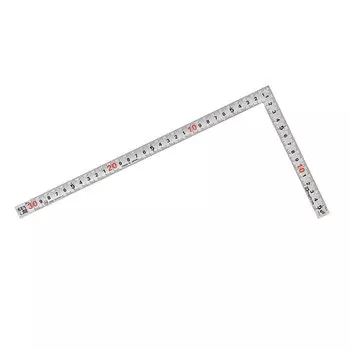 Niigata Seiki SK Made in Japan Silver Curved Scale Benryu Kaidan Scale Square Thickness 30cm SC-30CKD