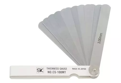 Niigata Seiki SK Made in Japan Thickness Gauge Color Sleeve Type White 12 Piece Set 100mm (Gap Gauge) CS-100MT 0.04-3.00mm
