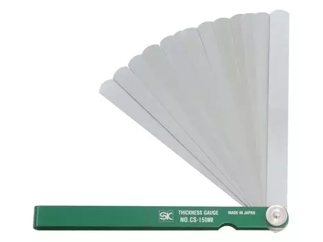 Niigata Seiki SK Made in Japan Thickness Gauge Color Sleeve Type Green 10 Piece Set 150mm (Gap Gauge) CS-150MR 0.03-0.40mm