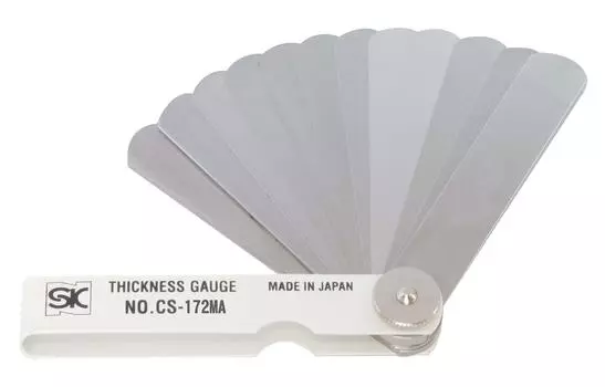 Niigata Seiki SK Made in Japan Thickness Gauge Color Sleeve Type White 9 Piece Set 75mm (Gap Gauge) CS-172MA 0.04-0.30mm