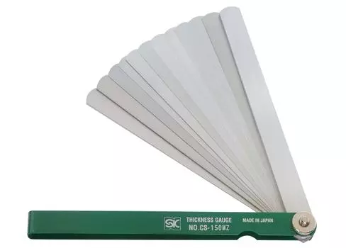 Niigata Seiki SK Made in Japan Thickness Gauge Color Sleeve Type Green 25 Piece Set 150mm (Gap Gauge) CS-150MZ 0.03-1.00mm