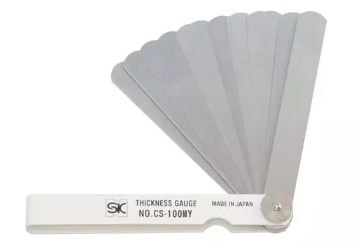 Niigata Seiki SK Made in Japan Thickness Gauge Color Sleeve Type White 19 Piece Set 100mm (Gap Gauge) CS-100MY 0.03-1.00mm