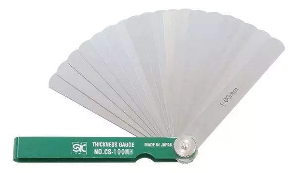 Niigata Seiki SK Made in Japan Thickness Gauge Color Sleeve Type Green 10 Piece Set 100mm (Gap Gauge) CS-100MH 0.10-1.00mm