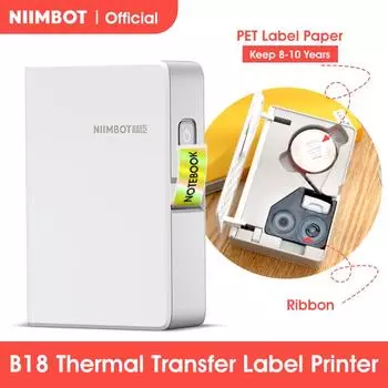 NIIMBOT B18 мини-портативный поясной принтер термопереносной принтер Poet внутри B лента Stier Maker с долговечными ремнями
