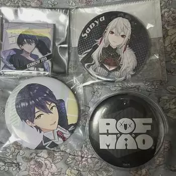 Niji Sanji Kuzuha Sanya Kenmochi Toua Rohumao Can Badge Batch